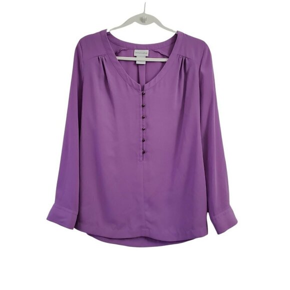 Soft Surroundings Blouse Small Purplw Periwinkle Top Lightweight 25304 - Picture 1 of 8